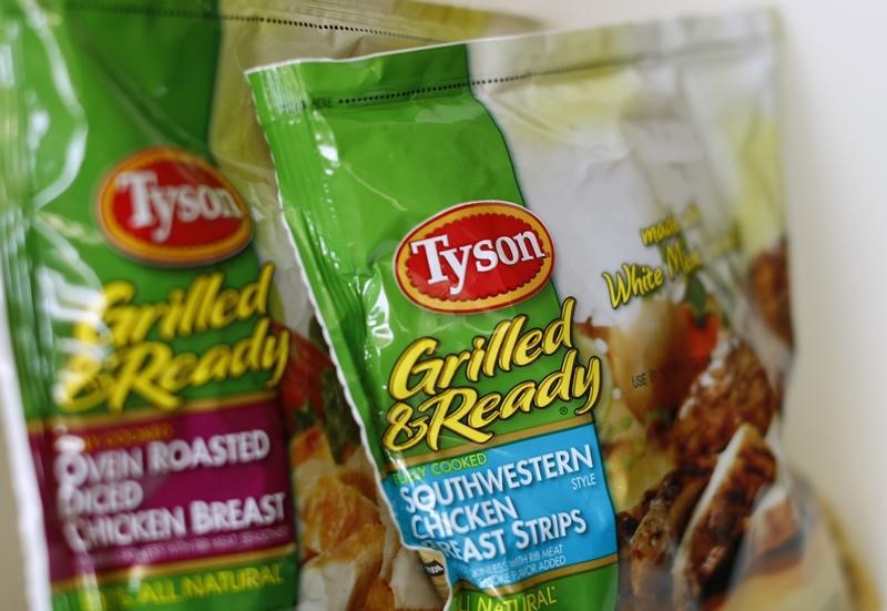 © Reuters.泰森食品（TSN.US）Q3销售额达100亿美元，净利润同比降低22%